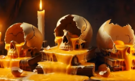 Triptyk of melting stilleben